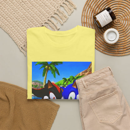 Sonic And Shadow Flipping The Bird Tee