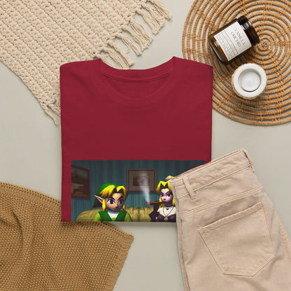 Link and Goth Peach Chillin' and Smoking Tee