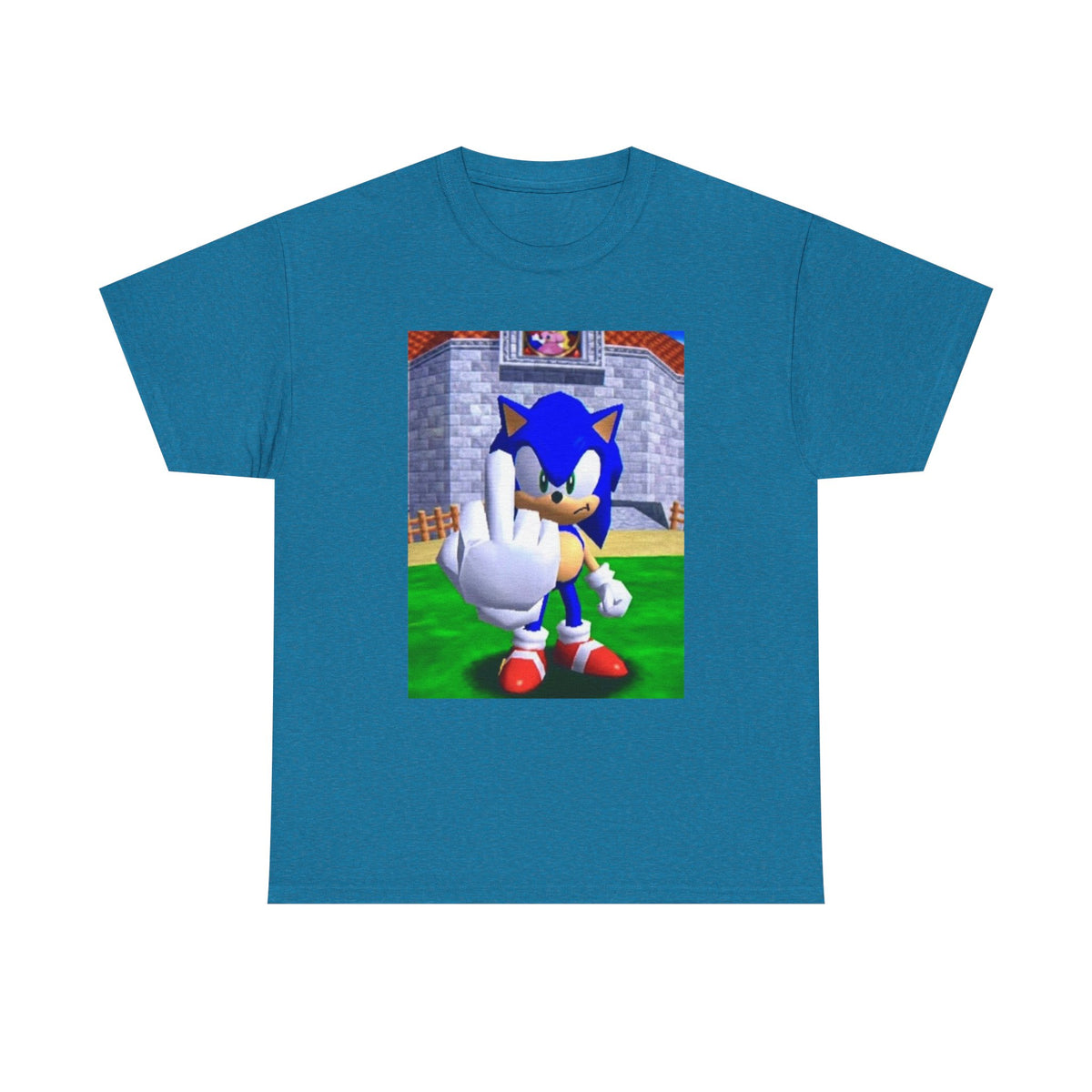 Sonic Flipping Off In The Castle Grounds