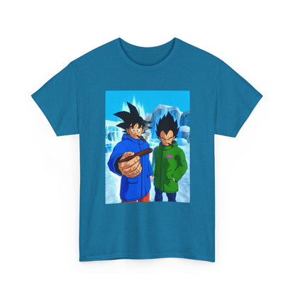 Goku and Vegeta Chilling in Icy Scene Tee