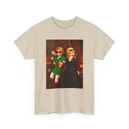 Link and Zelda Chillin' With Cigars Tee