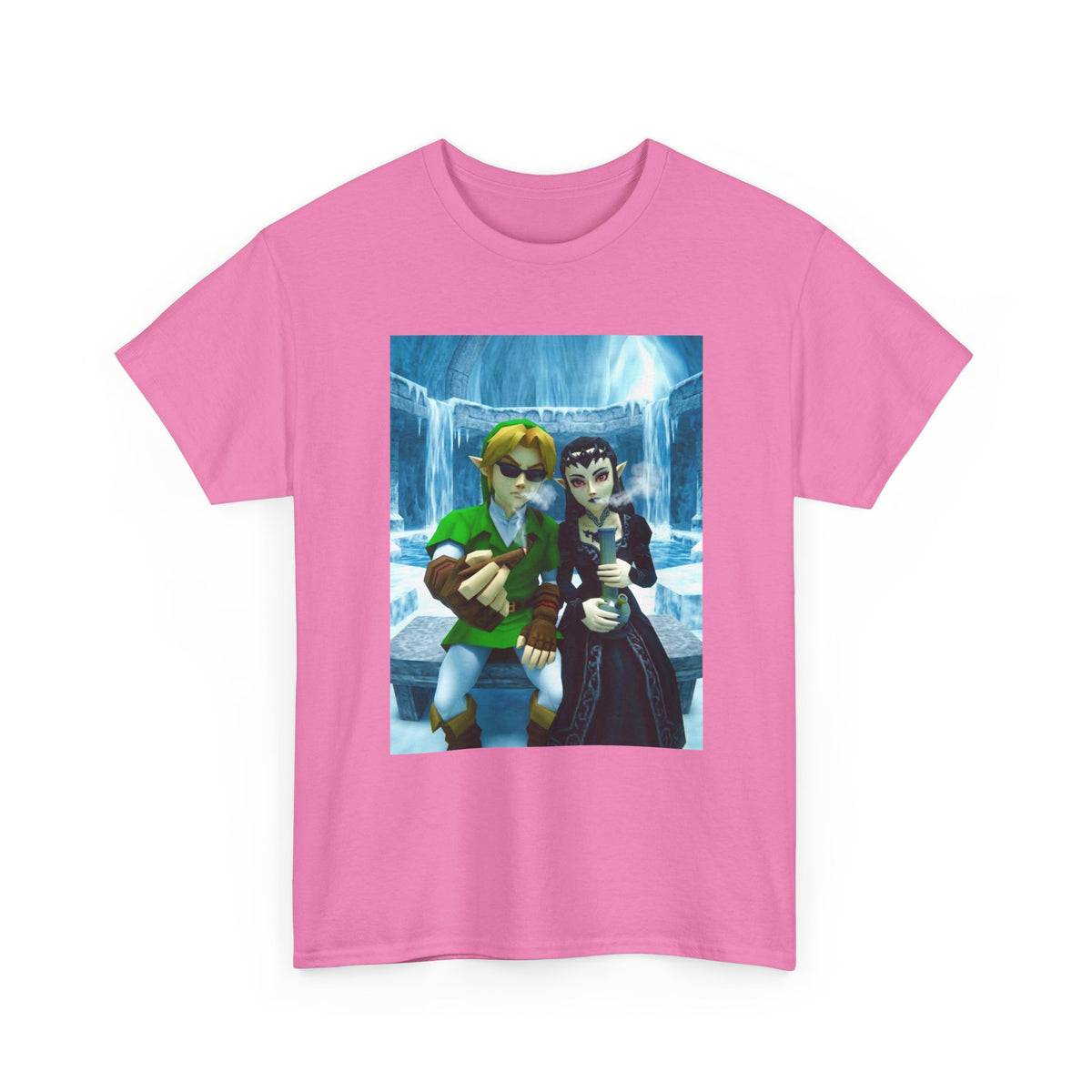 Link And Zora Chilling In Ice Cavern