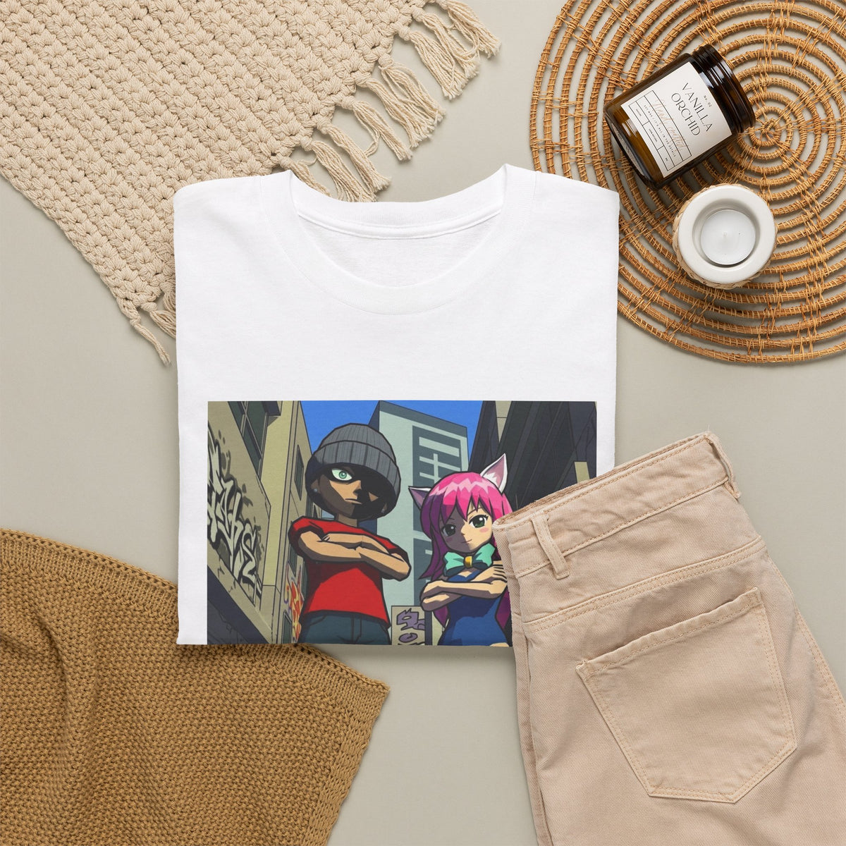 Urban Duo Standoff In Graffiti Alley Tee