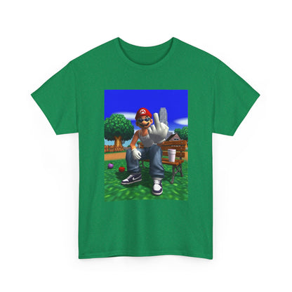 Thug Mario Flipping The Bird Tee