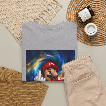 Mario Showing Middle Finger With Mushroom