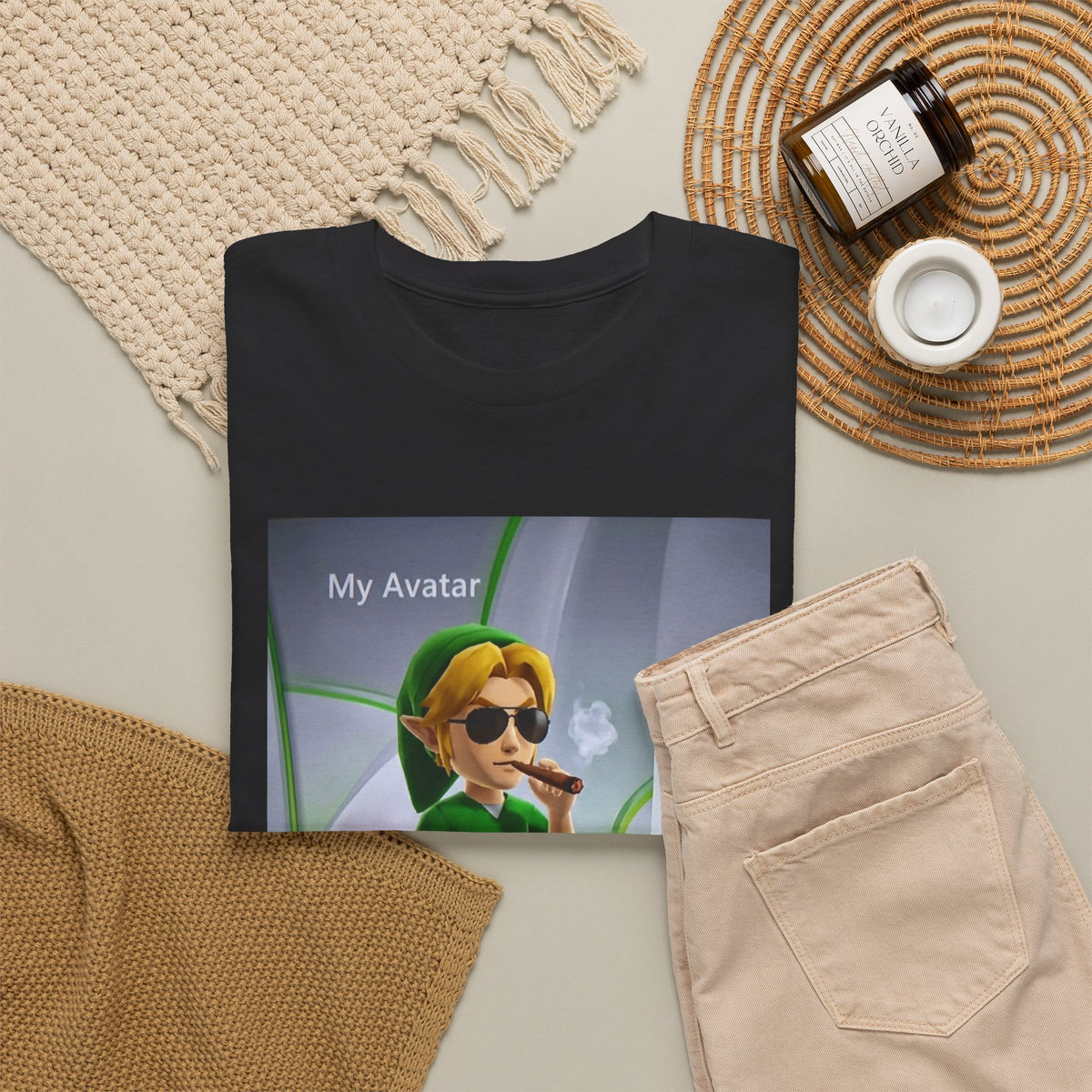 Stoner Link Xbox Avatar Puffing Blunt Tee