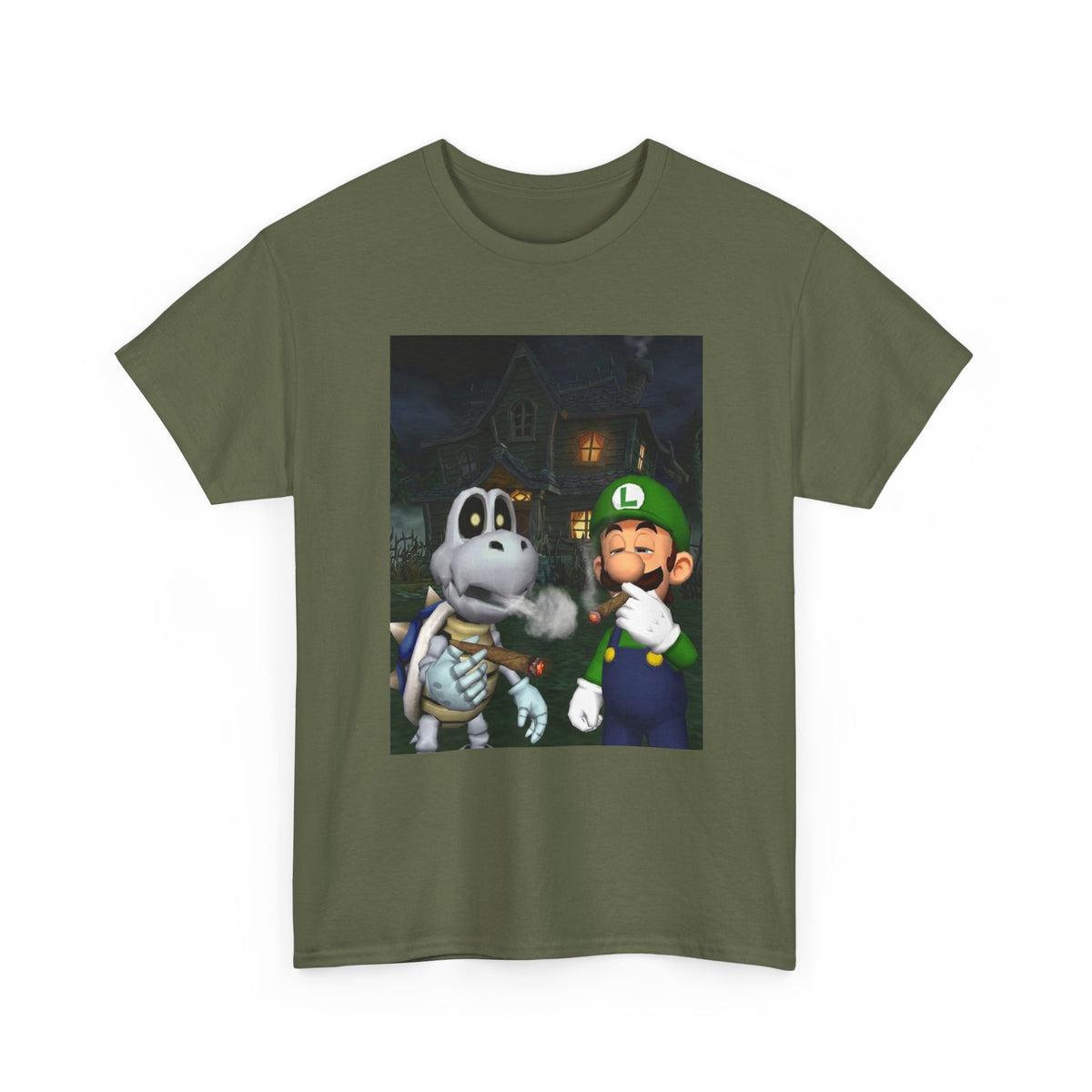 Luigi And Dry Bones Smoking Cigars Tee