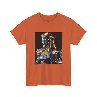Iridescent Elven Warrior Princess Chrome Tee