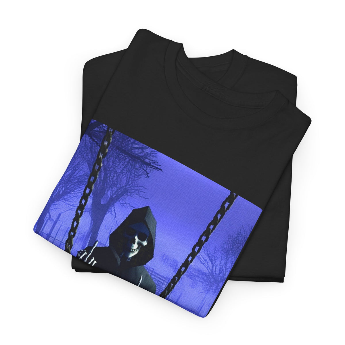 Grim Reaper Giving The Finger On A Swing