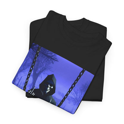 Grim Reaper Giving The Finger On A Swing