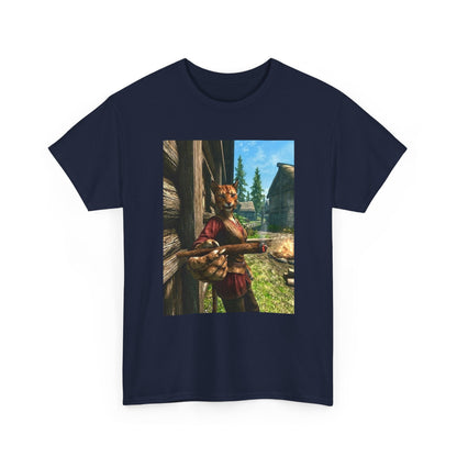 Khajiit Smoking Fat Blunt Tee