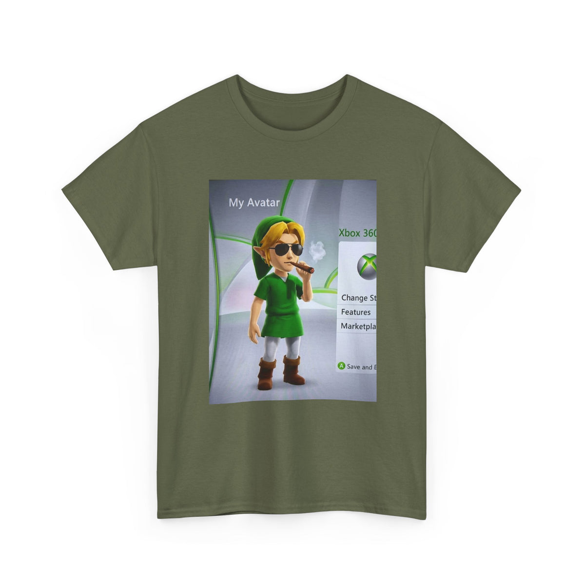Stoner Link Xbox Avatar Puffing Blunt Tee