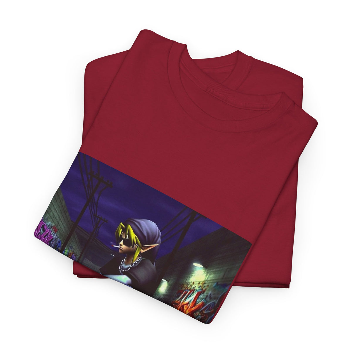 Edgy Link Skater Smoking Alley Tee
