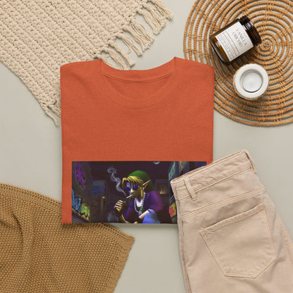 Skater Link Smoking In Gritty Alley Tee