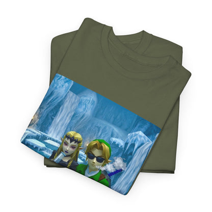 Link And Dark Zelda Chilling In Zora's Domain