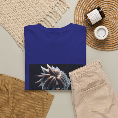 Chrome Spiky-Haired Warrior Reflecting Rainbows Tee