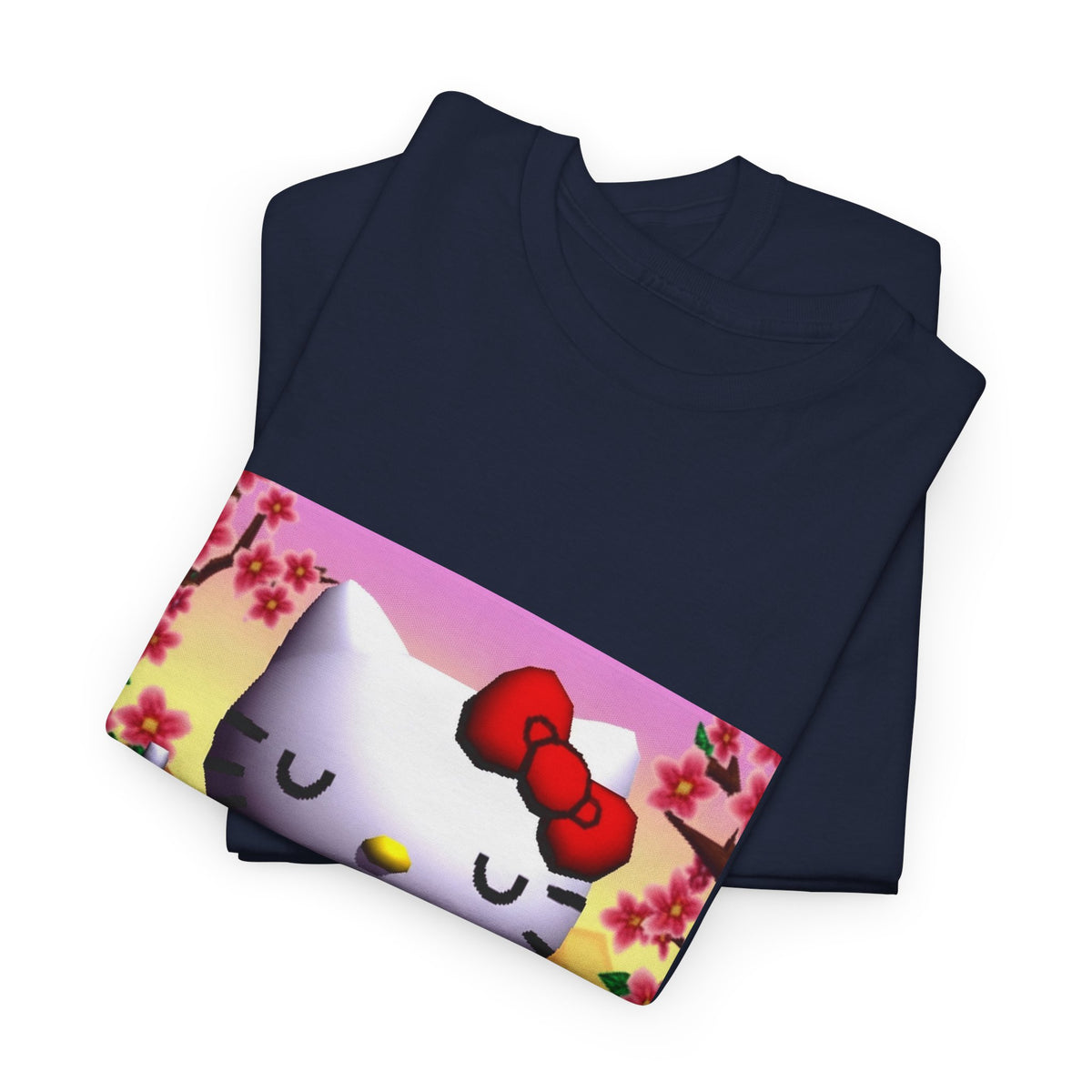 Kitty Meditating and Flipping Bird Tee