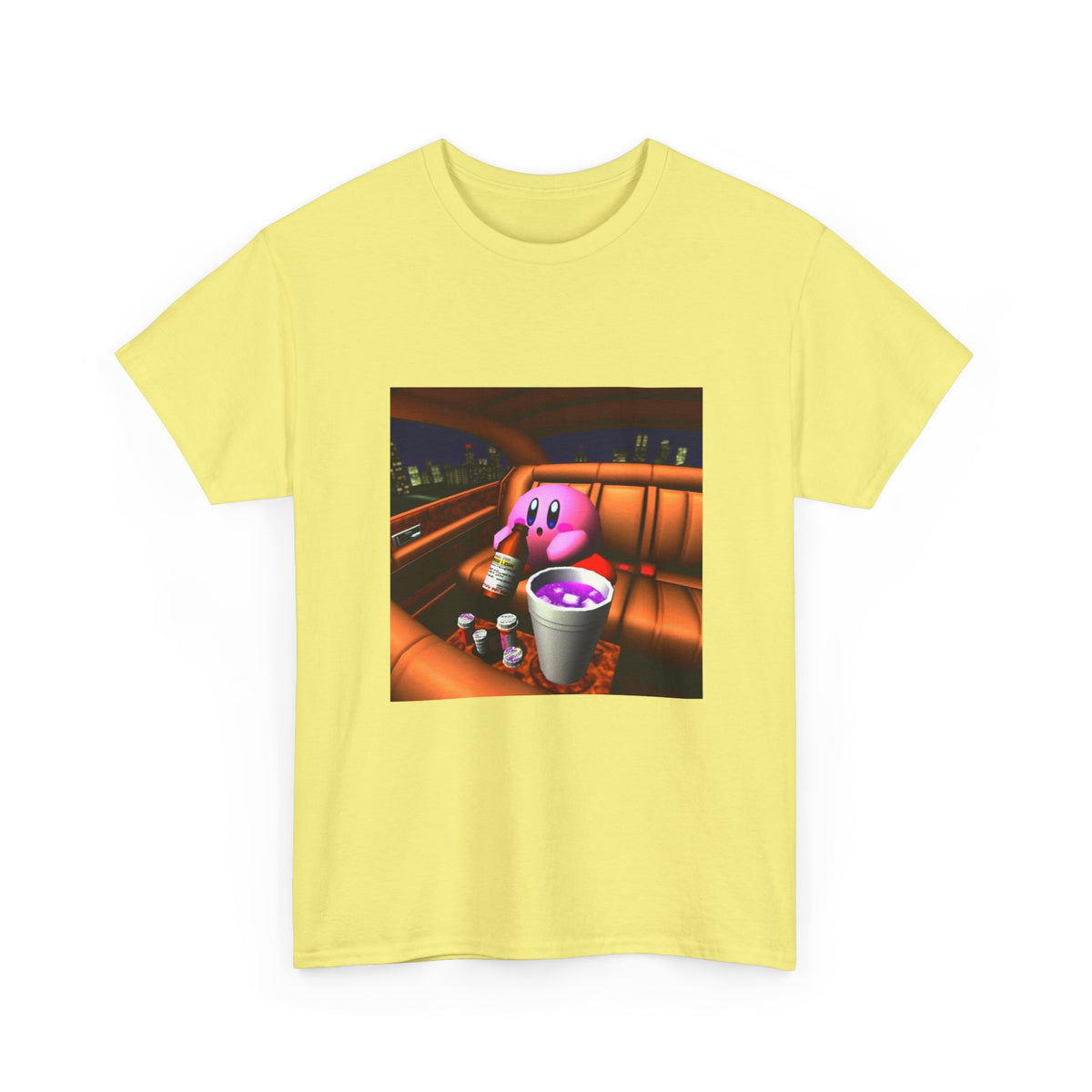 Kirby Sipping Lean In The Car Tee