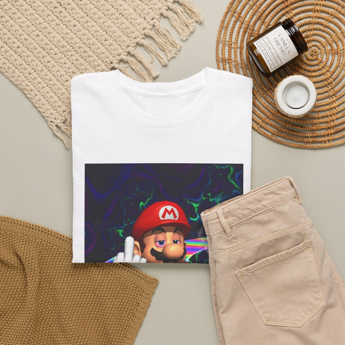 High Mario Karting On Rainbow Road
