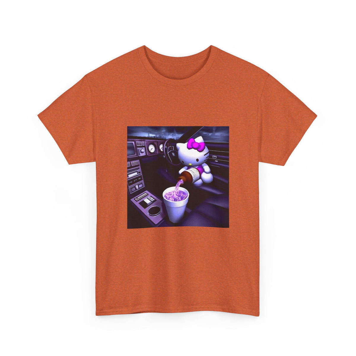 Hello Kitty Pours Lean In Car Tee