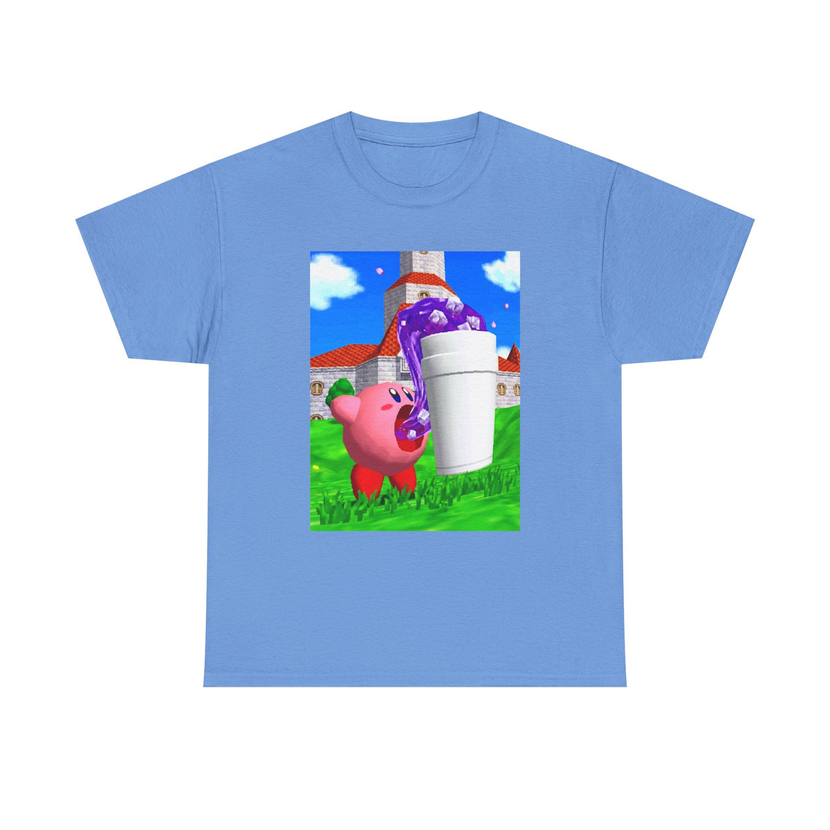 Kirby Sipping Lean In Mushroom Kingdom Tee