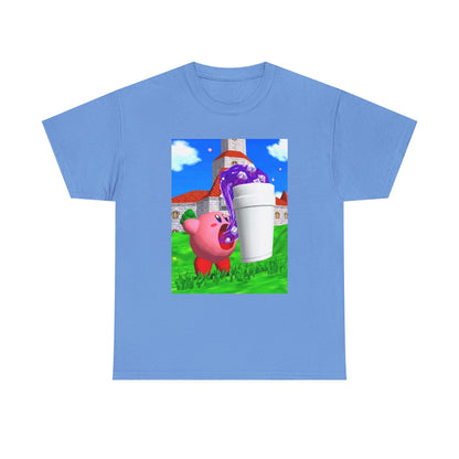 Kirby Sipping Lean In Mushroom Kingdom Tee