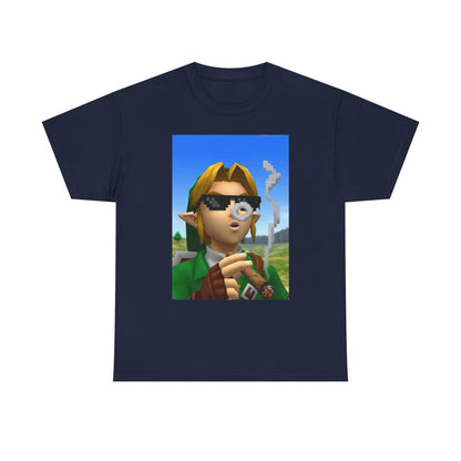 Pixelated Link Smoking With Deal With It Glasses
