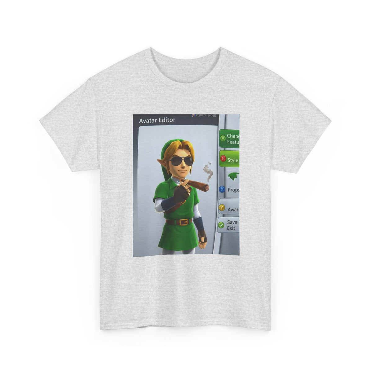 Hylian Hero Smoking A Stogie Tee