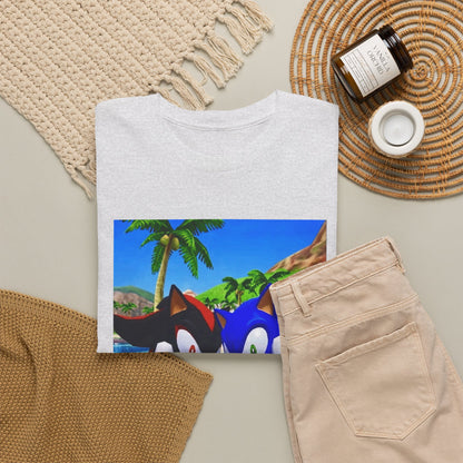 Sonic And Shadow Flipping The Bird Tee