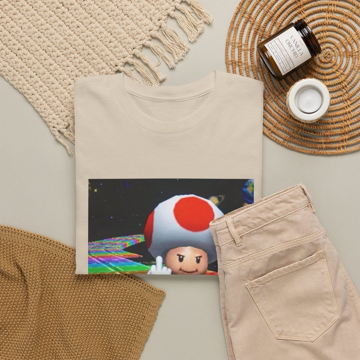 Toad Flipping The Bird On Rainbow Road