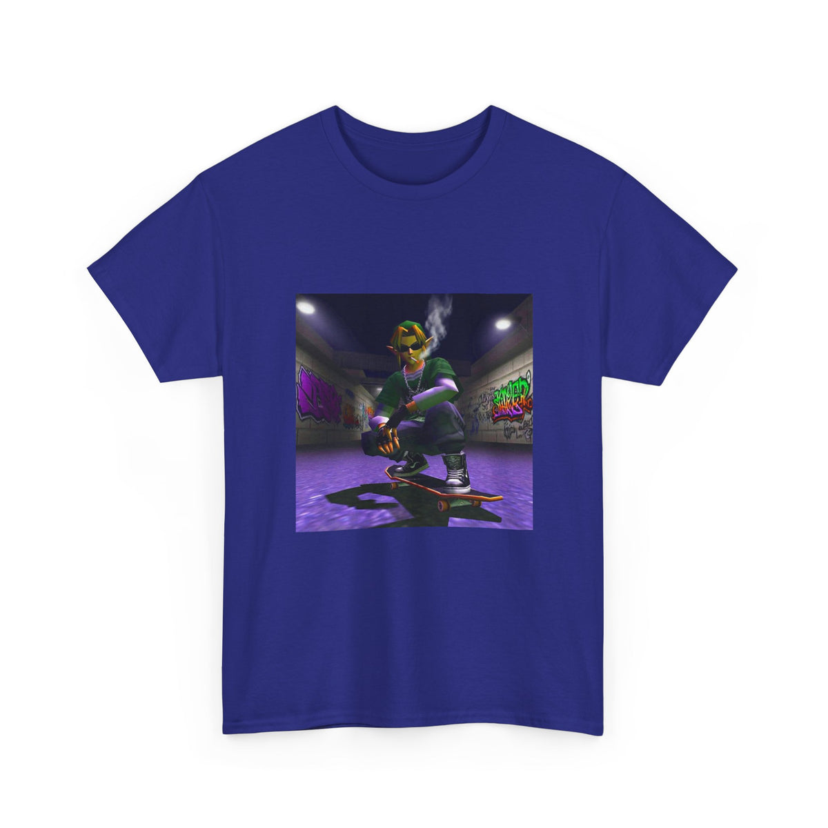 Stoner Link Skateboarding In Graffiti Alley Tee