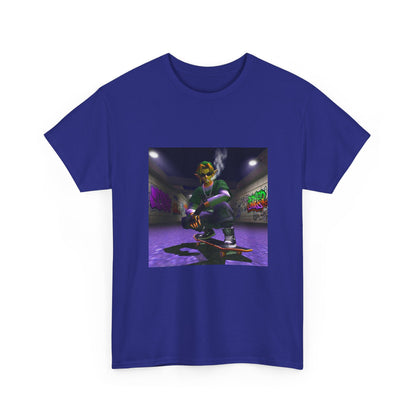 Stoner Link Skateboarding In Graffiti Alley Tee