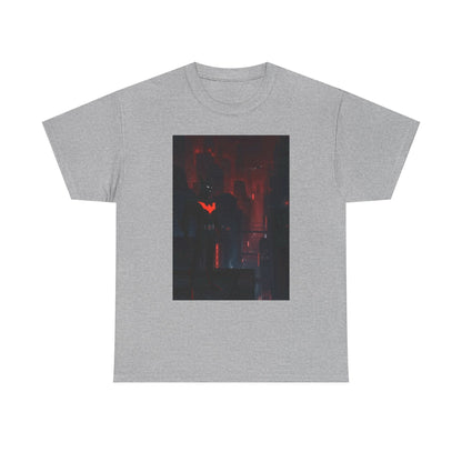 Cyberpunk Bat Hero In Neon City Tee
