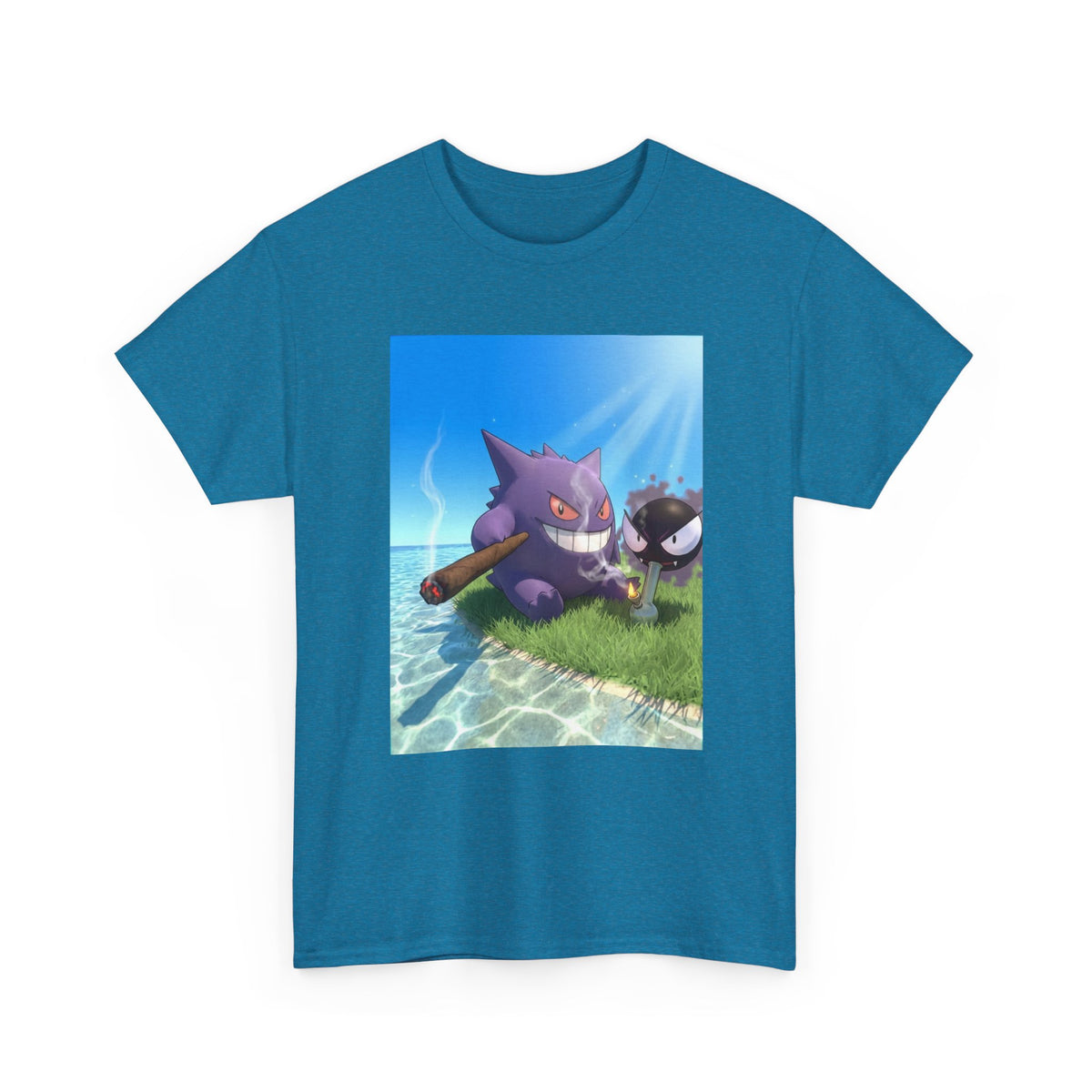 Gengar and Gastly Getting High Beachside