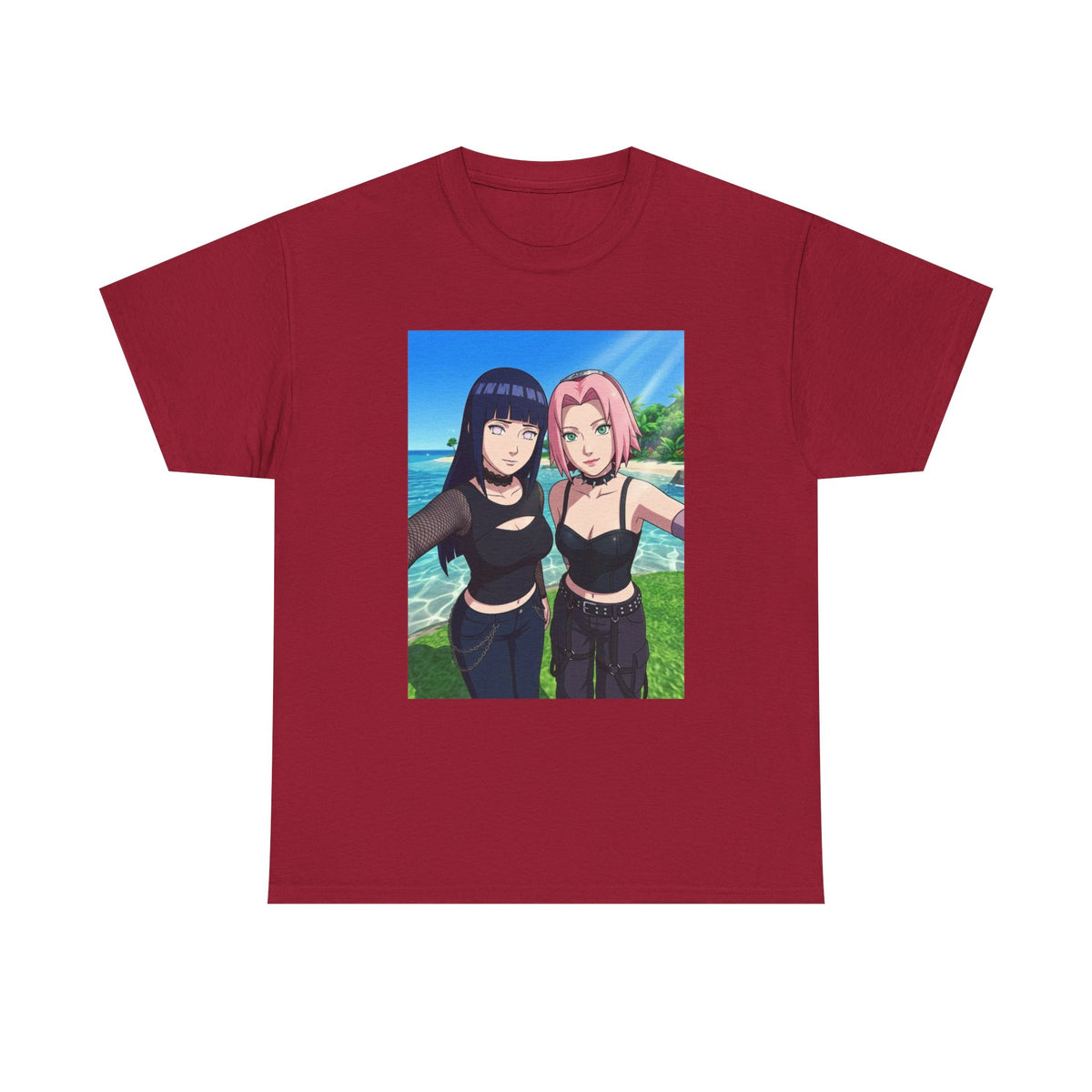 Goth Hinata and Sakura Beach Selfie