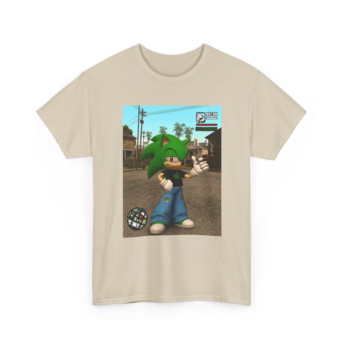 Stoned Green Hedgehog Blazing In Grove Street
