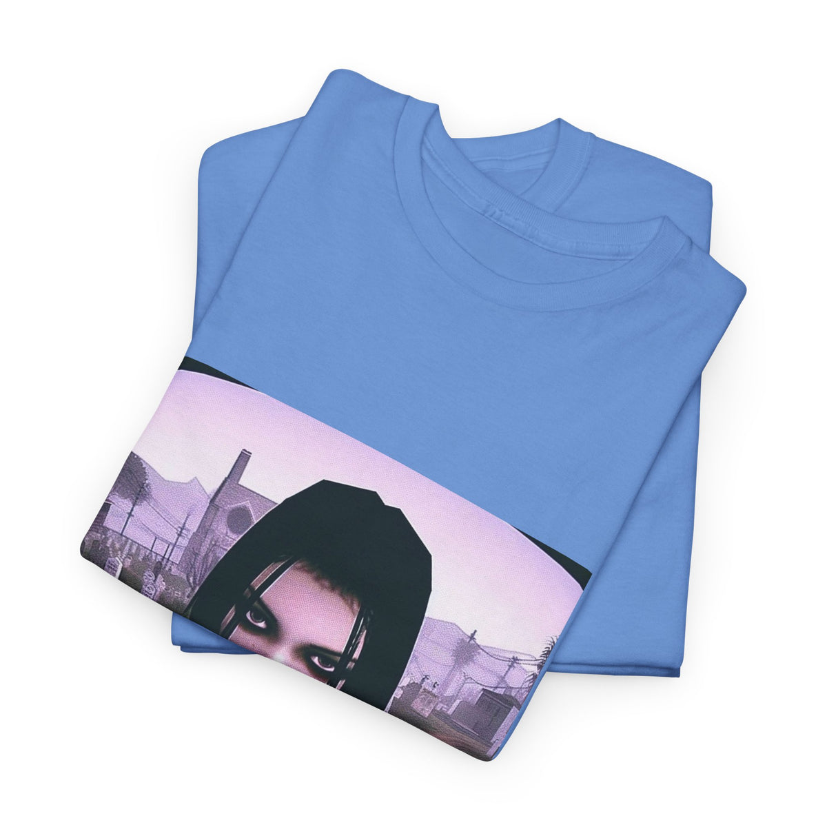 Goth Girl Smoking In Cemetery Tee (Design 17)