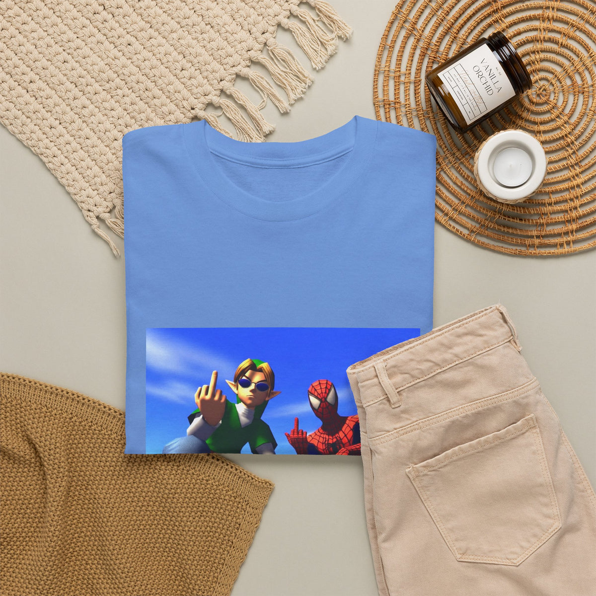 Link And Spider-Man Flipping The Bird