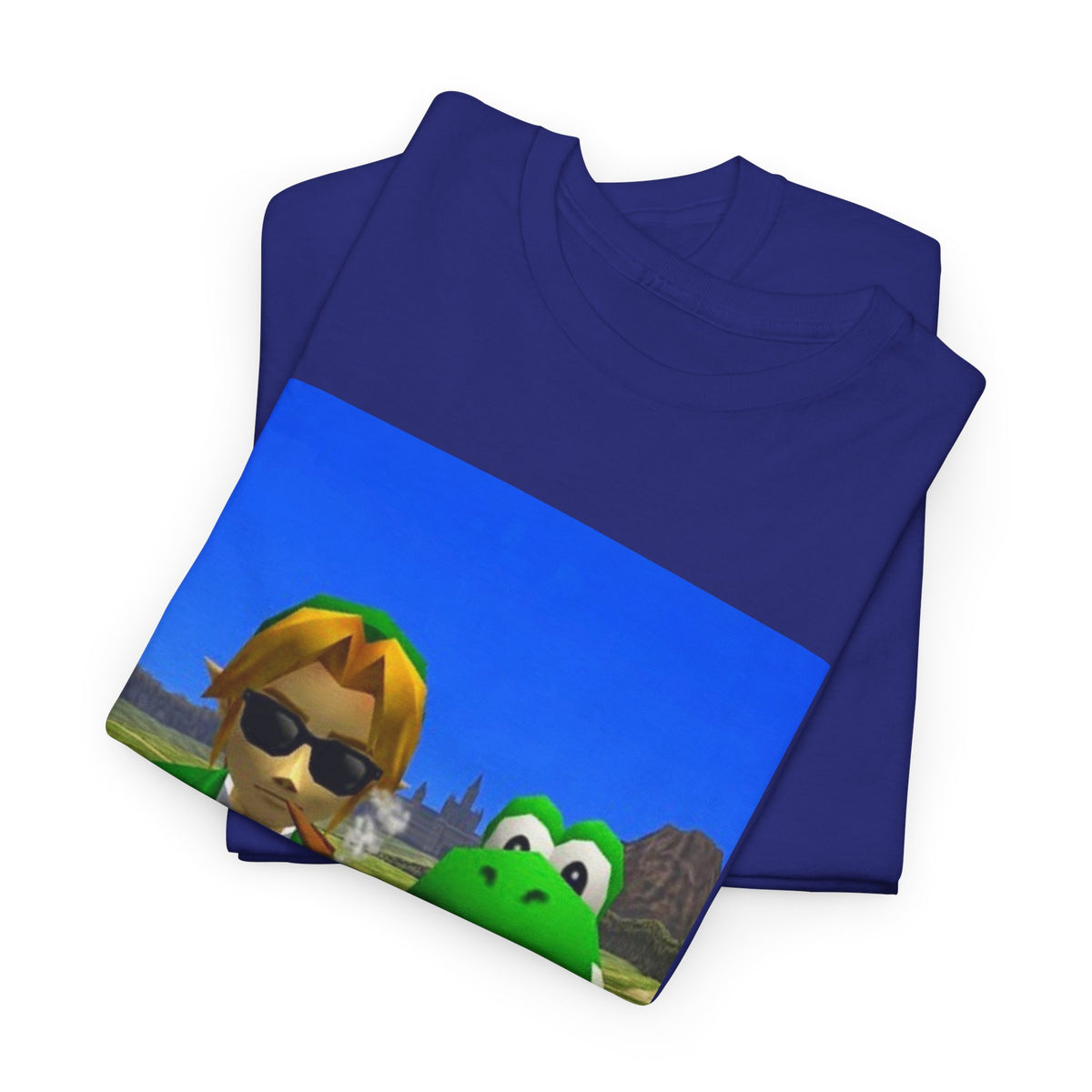 Link And Yoshi Smoking With Attitude