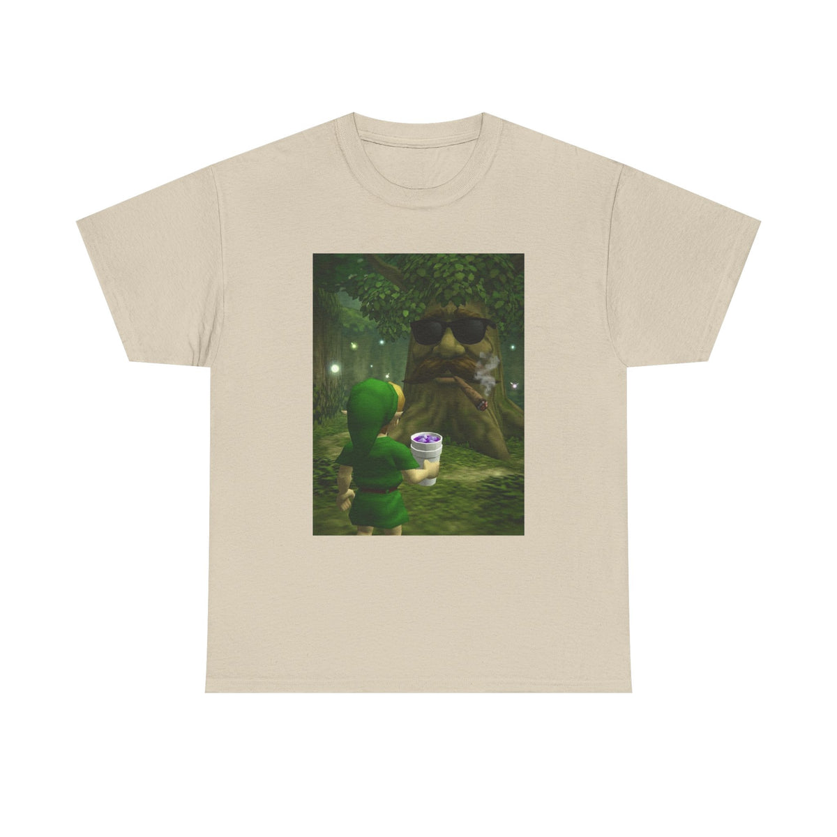 Hero Meets Cool Tree Smoking Cigar Tee