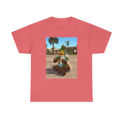 Stoner Link Taking A Bong Hit Tee