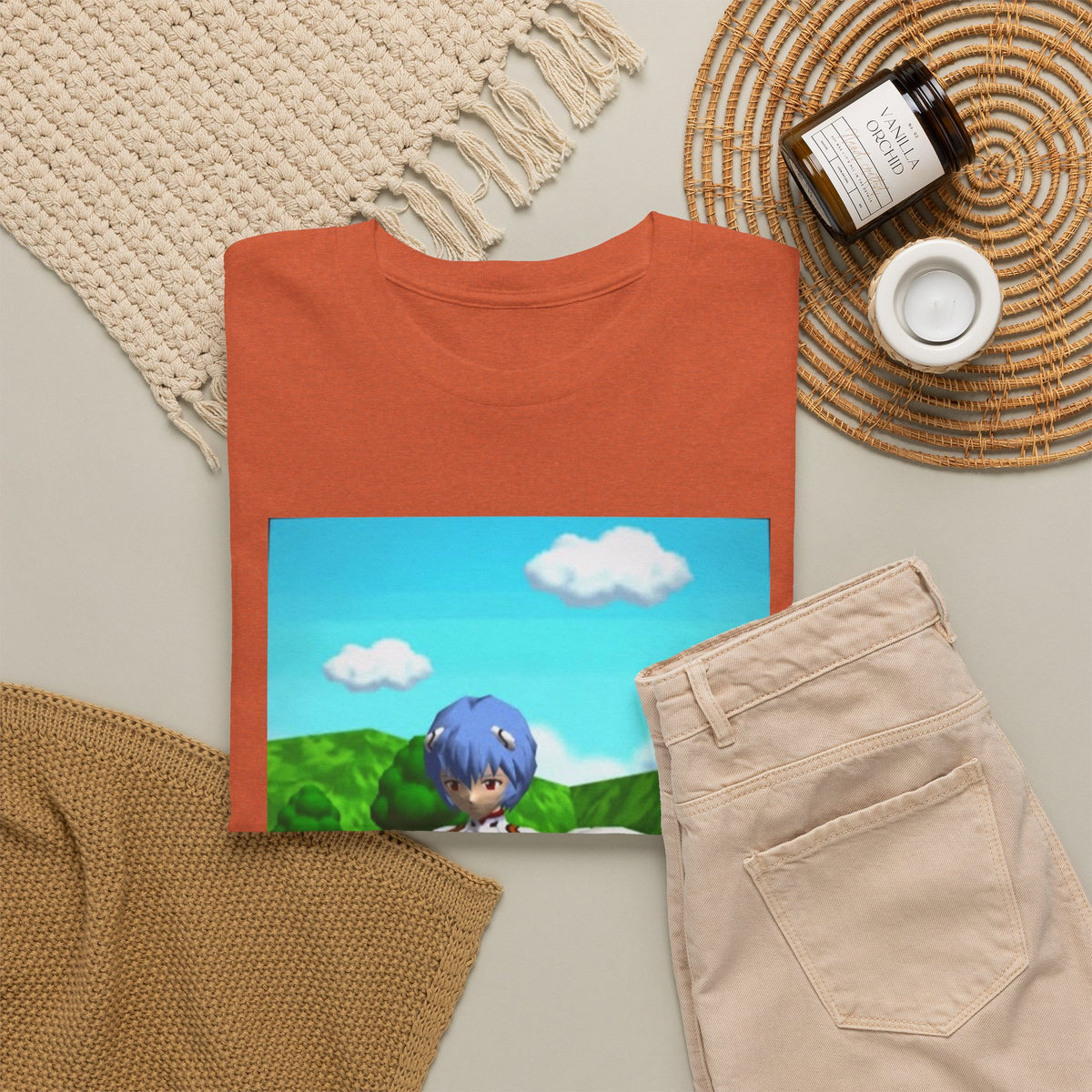 Rei Ayanami Gaming with Cinnamoroll Tee