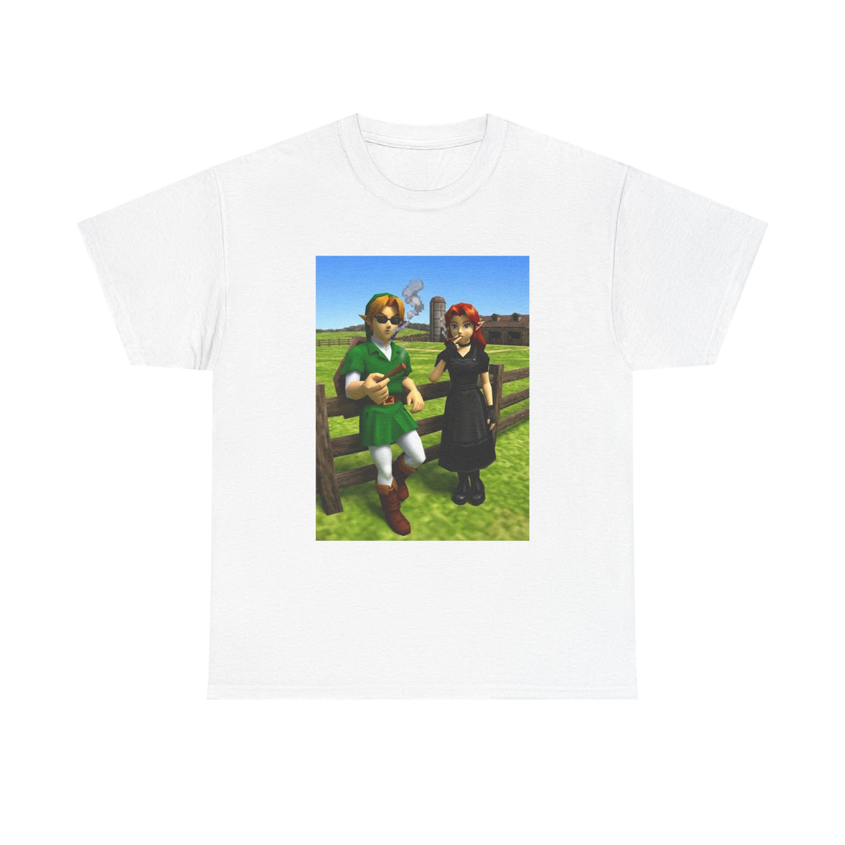 Link And Malon Smoking On The Farm Tee