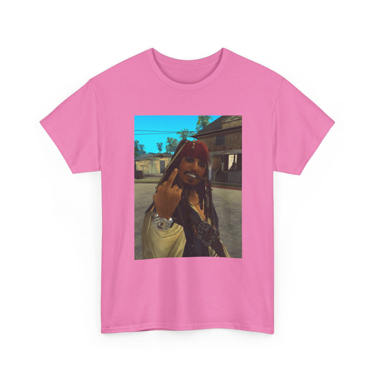 Gangster Jack Sparrow Flipping The Bird Tee