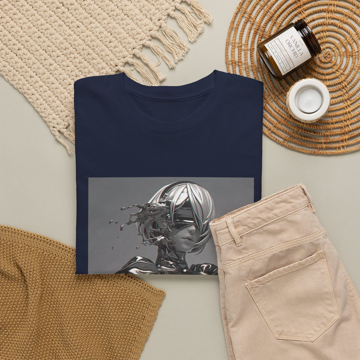 Liquid Chrome Abstract Tee