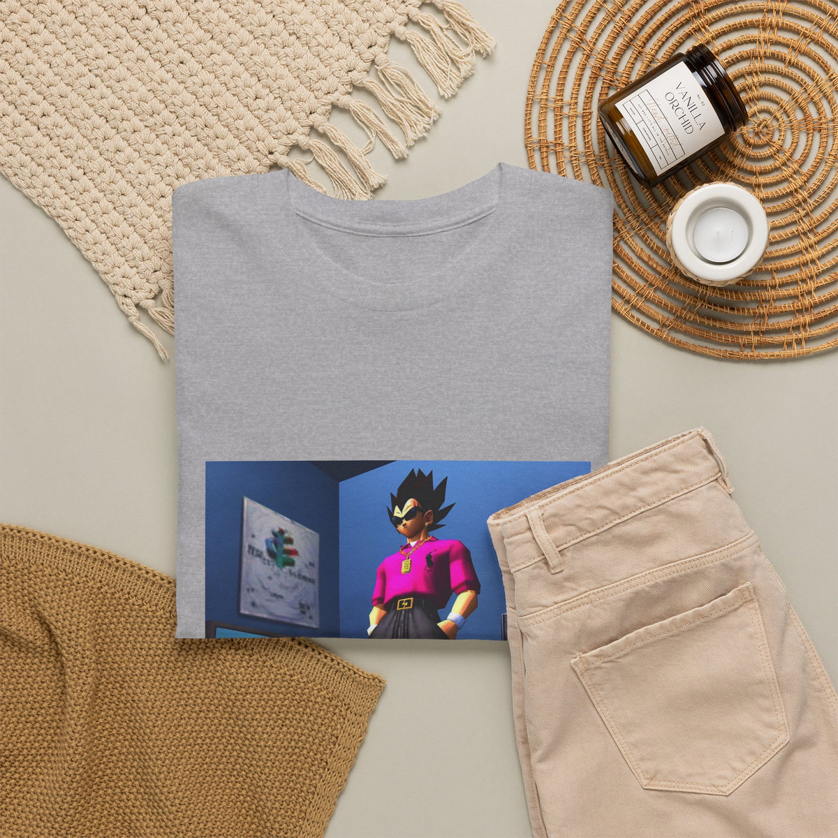 Y2K Vegeta Chilling With PlayStation Tee