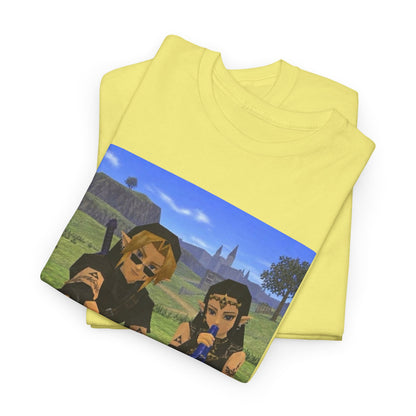 Dark Link And Dark Zelda Chilling Campfire Tee