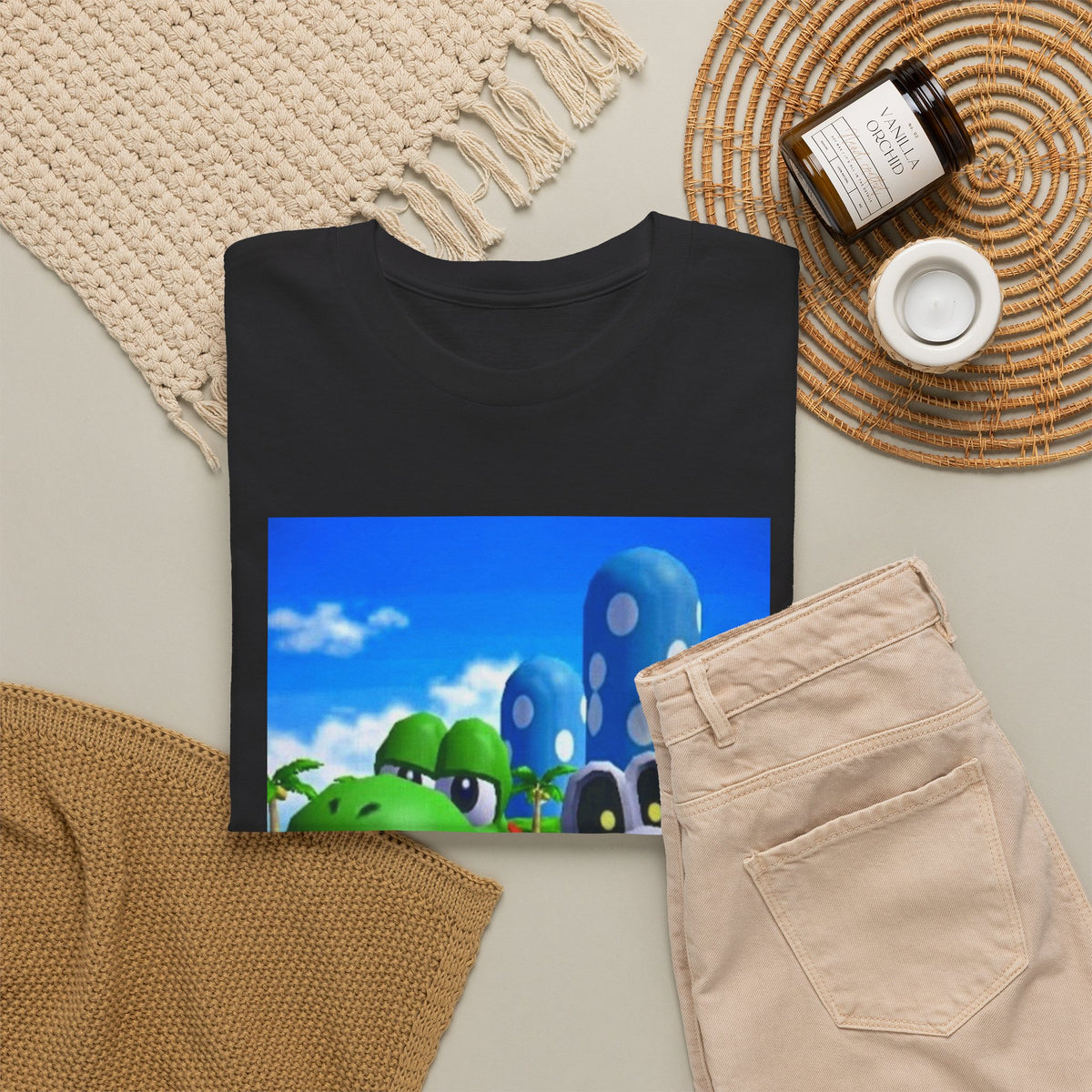 Yoshi and Dry Bones Flipping The Bird Tee (Design 4)