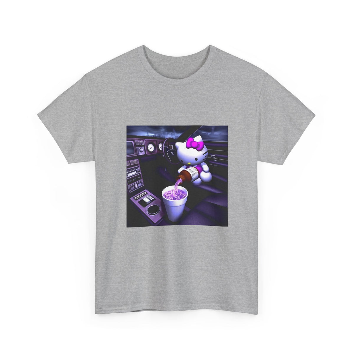 Hello Kitty Pours Lean In Car Tee