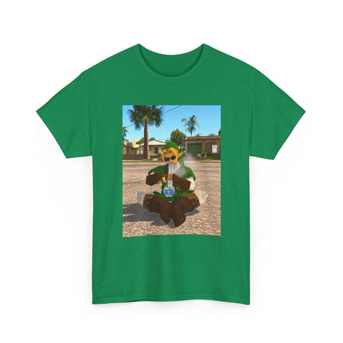 Stoner Link Taking A Bong Hit Tee